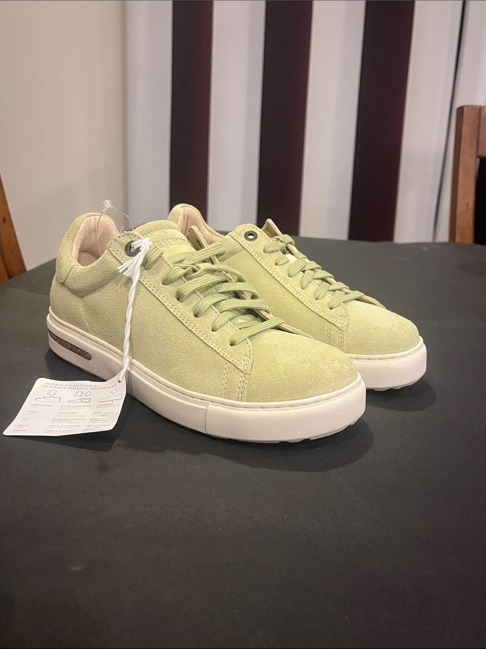 Birkenstock Bend Suede Shoes Sneakers Faded Lime Womens Size 36 S = 5-5.5 Narrow